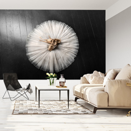 Fototapeta Buty Do Baletu Na Białej Tutu