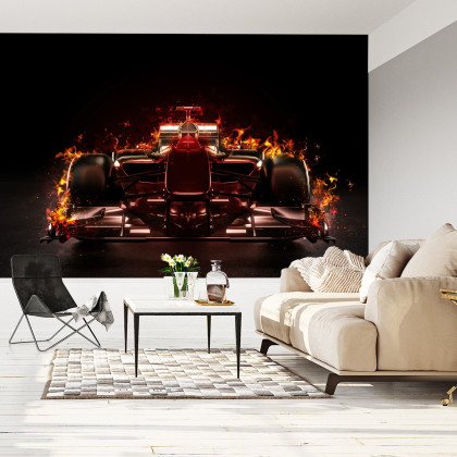 Fototapeta Płonący Bolid F1