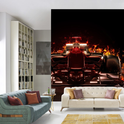 Fototapeta Płonący Bolid F1