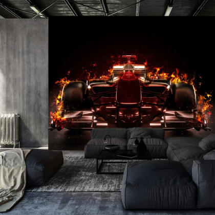 Fototapeta Płonący Bolid F1
