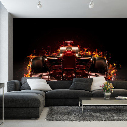 Fototapeta Płonący Bolid F1