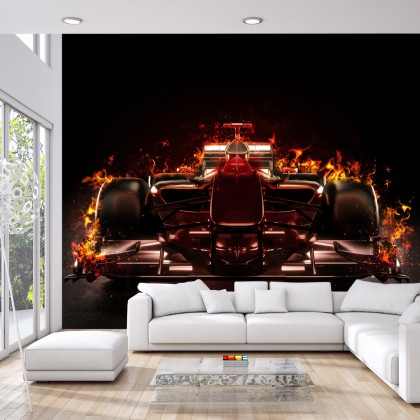 Fototapeta Płonący Bolid F1