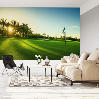 Fototapeta Pole Golfowe O Wschodzie Słońca