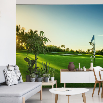 Fototapeta Pole Golfowe O Wschodzie Słońca