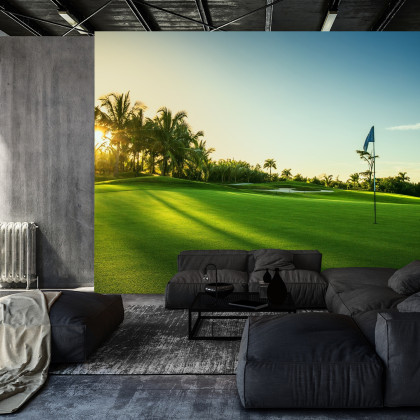 Fototapeta Pole Golfowe O Wschodzie Słońca