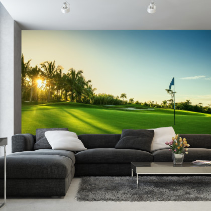 Fototapeta Pole Golfowe O Wschodzie Słońca