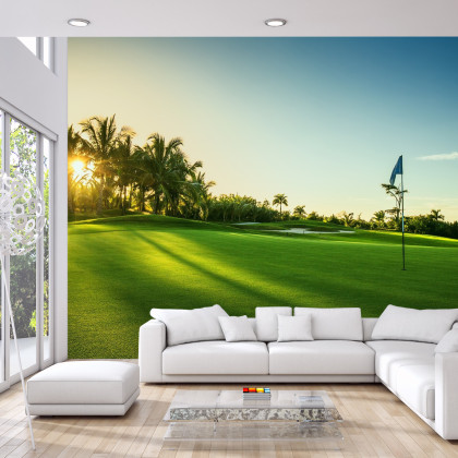 Fototapeta Pole Golfowe O Wschodzie Słońca