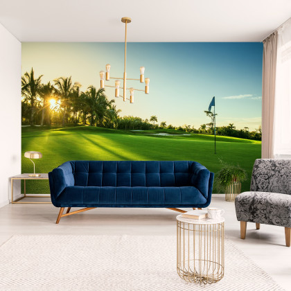 Fototapeta Pole Golfowe O Wschodzie Słońca