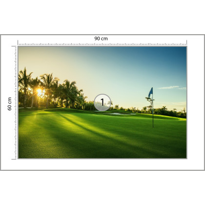 Fototapeta Pole Golfowe O Wschodzie Słońca