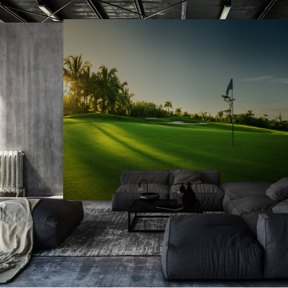 Fototapeta Pole Golfowe O Wschodzie Słońca