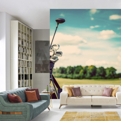Fototapeta Torba Golfowa Na Tle Pola