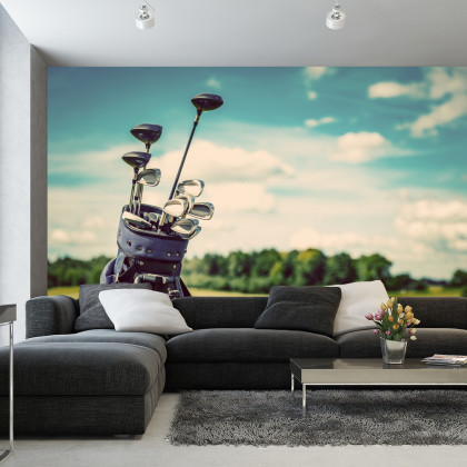 Fototapeta Torba Golfowa Na Tle Pola
