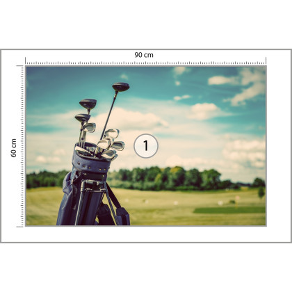 Fototapeta Torba Golfowa Na Tle Pola