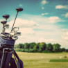 Fototapeta Torba Golfowa Na Tle Pola