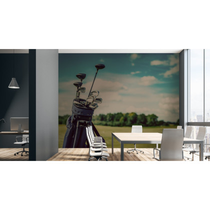 Fototapeta Torba Golfowa Na Tle Pola