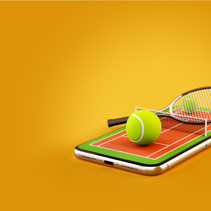 Fototapeta Tenis Na Smartfonie