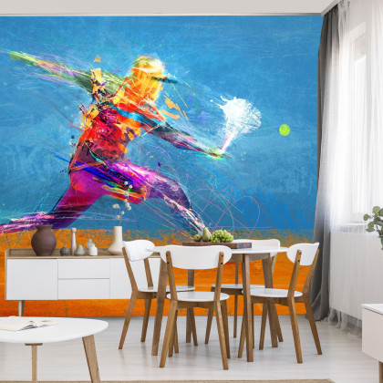 Fototapeta Malowany Abstrakcyjny Tenisista