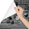 Fototapeta Kobieta Lewitująca Między Sprzętem Sportowym