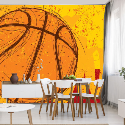 Fototapeta Piłka Koszykowa W Stylu Graffiti