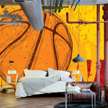 Fototapeta Piłka Koszykowa W Stylu Graffiti