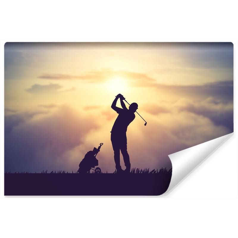 Fototapeta Golfista Na Tle Zachodu Słońca