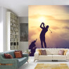 Fototapeta Golfista Na Tle Zachodu Słońca