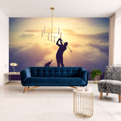 Fototapeta Golfista Na Tle Zachodu Słońca