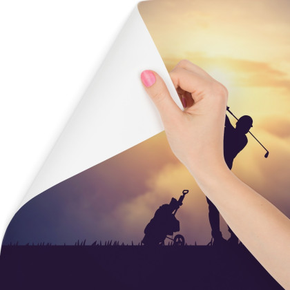 Fototapeta Golfista Na Tle Zachodu Słońca