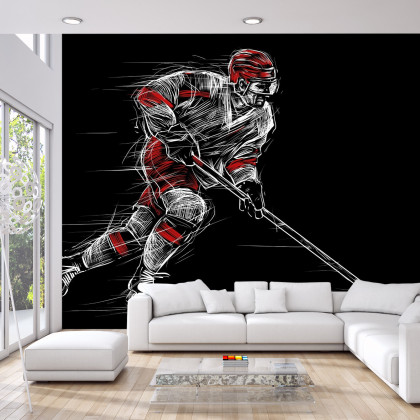 Fototapeta Rysowany Hokeista