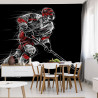 Fototapeta Rysowany Hokeista