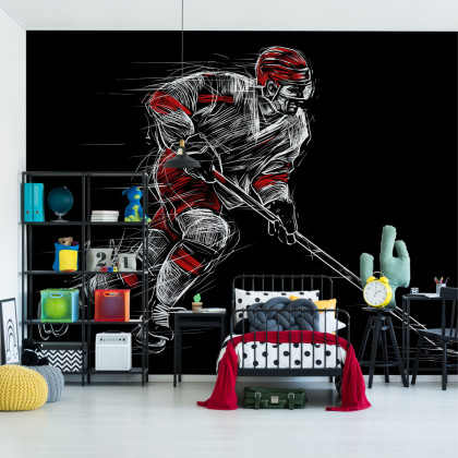 Fototapeta Rysowany Hokeista