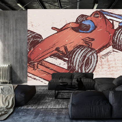 Fototapeta Bolid F1 W Stylu Grunge