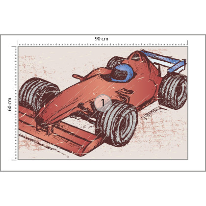 Fototapeta Bolid F1 W Stylu Grunge