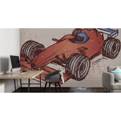 Fototapeta Bolid F1 W Stylu Grunge