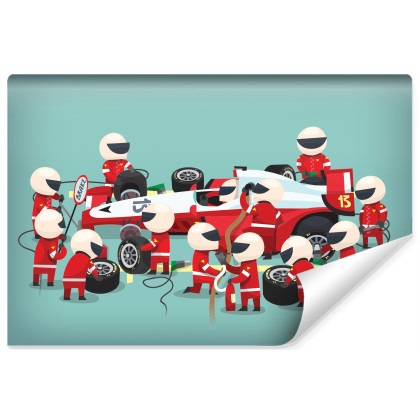 Fototapeta Pit Stop Bolidu F1