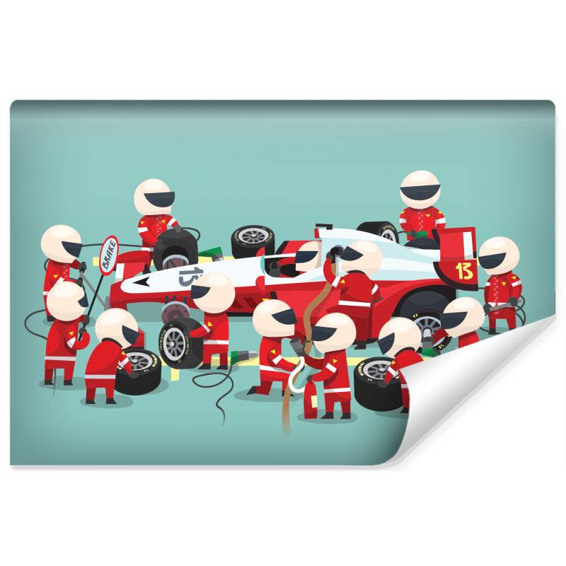 Fototapeta Pit Stop Bolidu F1