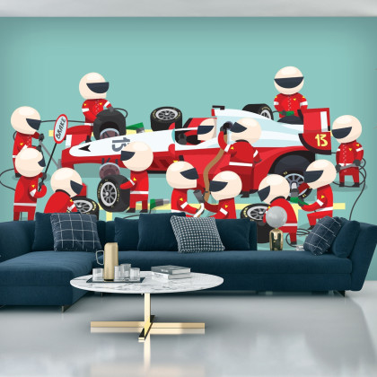 Fototapeta Pit Stop Bolidu F1