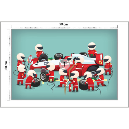 Fototapeta Pit Stop Bolidu F1