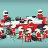 Fototapeta Pit Stop Bolidu F1