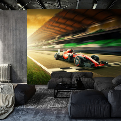 Fototapeta Bolid F1 Na Lini Finiszu