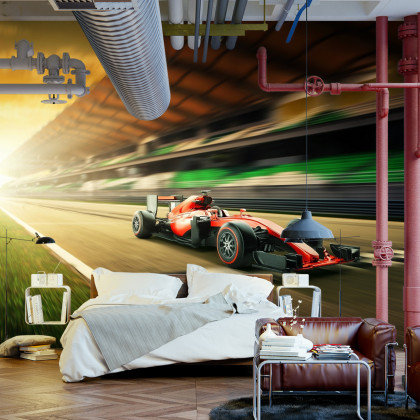 Fototapeta Bolid F1 Na Lini Finiszu
