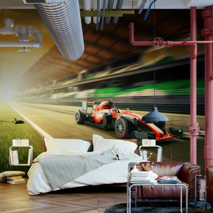 Fototapeta Bolid F1 Na Lini Finiszu