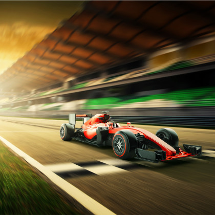 Fototapeta Bolid F1 Na Lini Finiszu