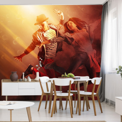 Fototapeta Hip-Hopowa Para Taneczna Podczas Występu