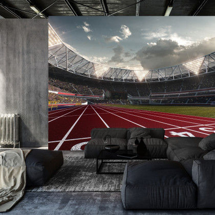 Fototapeta Miejsca Startowe Do Biegu Na Stadionie