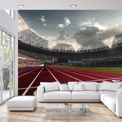 Fototapeta Miejsca Startowe Do Biegu Na Stadionie