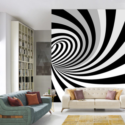 Fototapeta 3D Tunel-Czarno-Biała