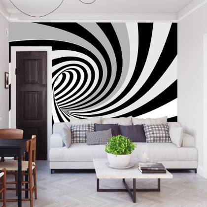 Fototapeta 3D Tunel-Czarno-Biała