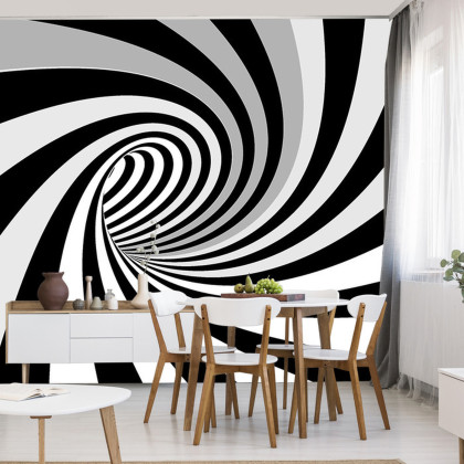 Fototapeta 3D Tunel-Czarno-Biała