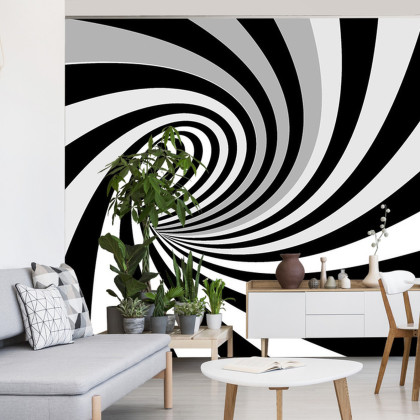 Fototapeta 3D Tunel-Czarno-Biała
